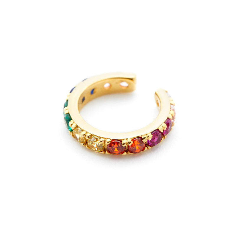 Double Layer 18k Earrings Inlaid With Zircon