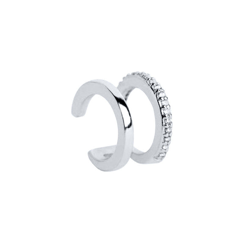 Double Layer 18k Earrings Inlaid With Zircon