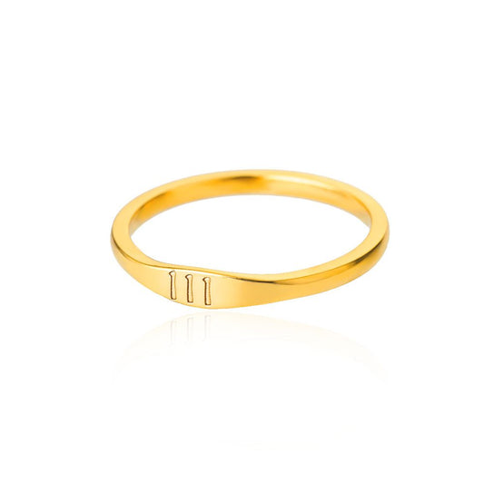 Simple Digital Stainless Steel Ring