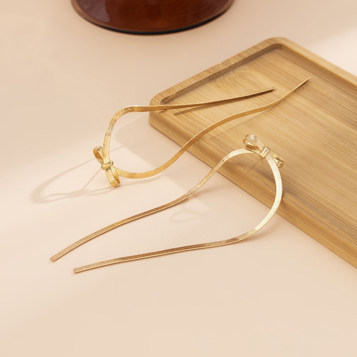 Cold Wind Snake Bone Chain Vintage Earrings
