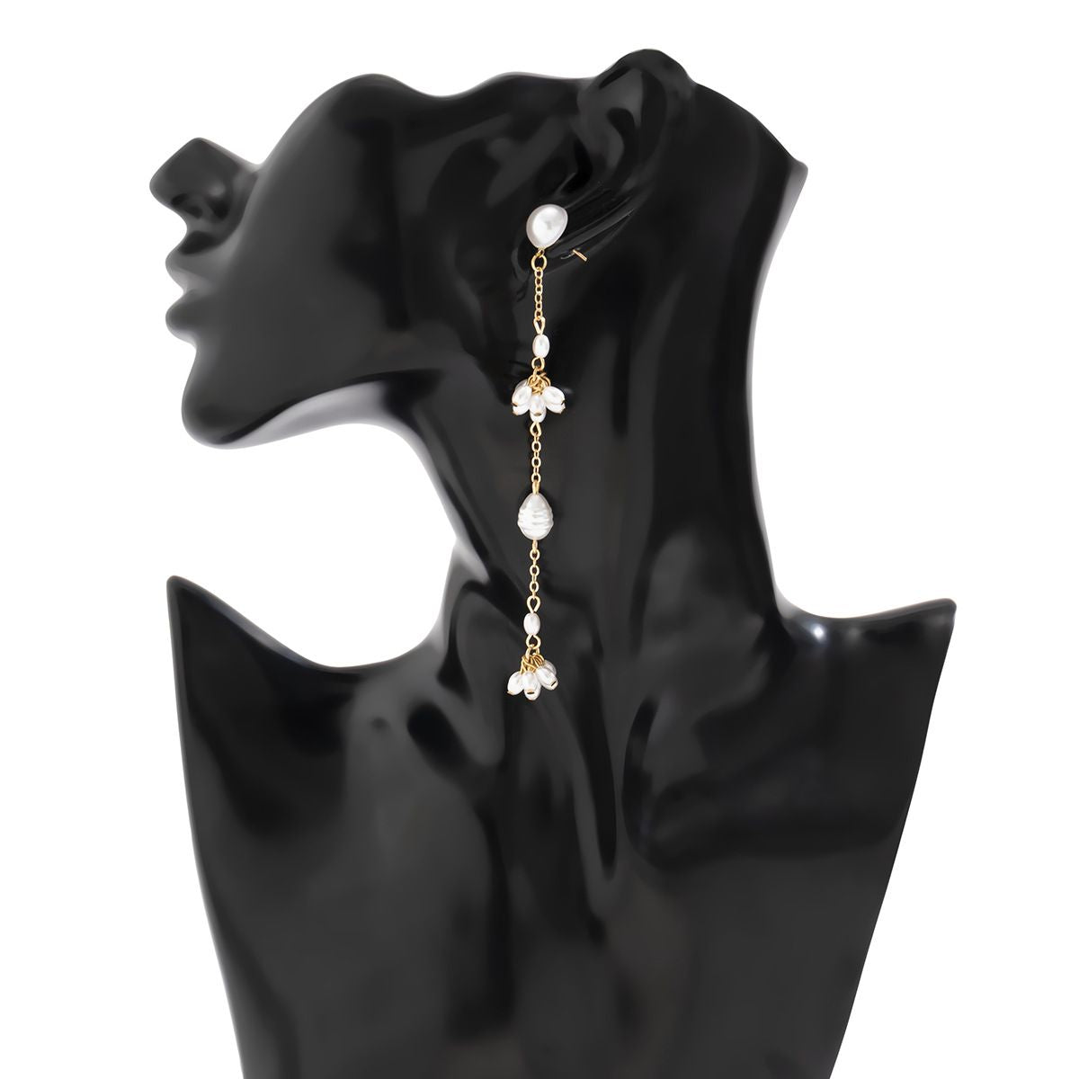 Women's Pearl Vintage Metal Earrings