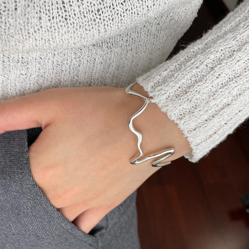 Ecg Design Irregular Bracelet Female Wave