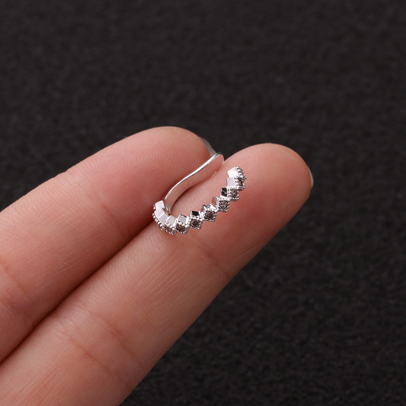 Zircon U-shaped Ear Clip Creative Without Pierced Ears