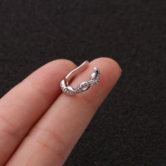 Zircon U-shaped Ear Clip Creative Without Pierced Ears