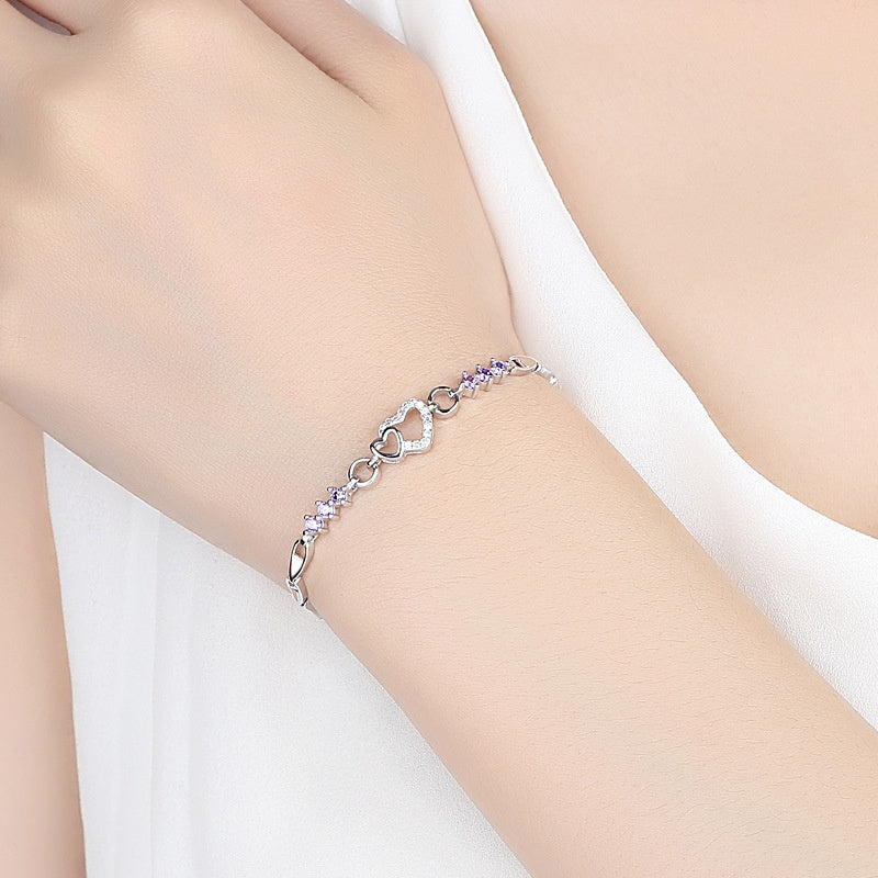 Creative Love Shaped Diamond Hand Ornament Female