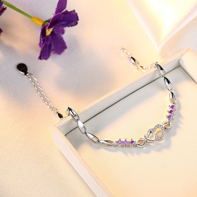 Creative Love Shaped Diamond Hand Ornament Female