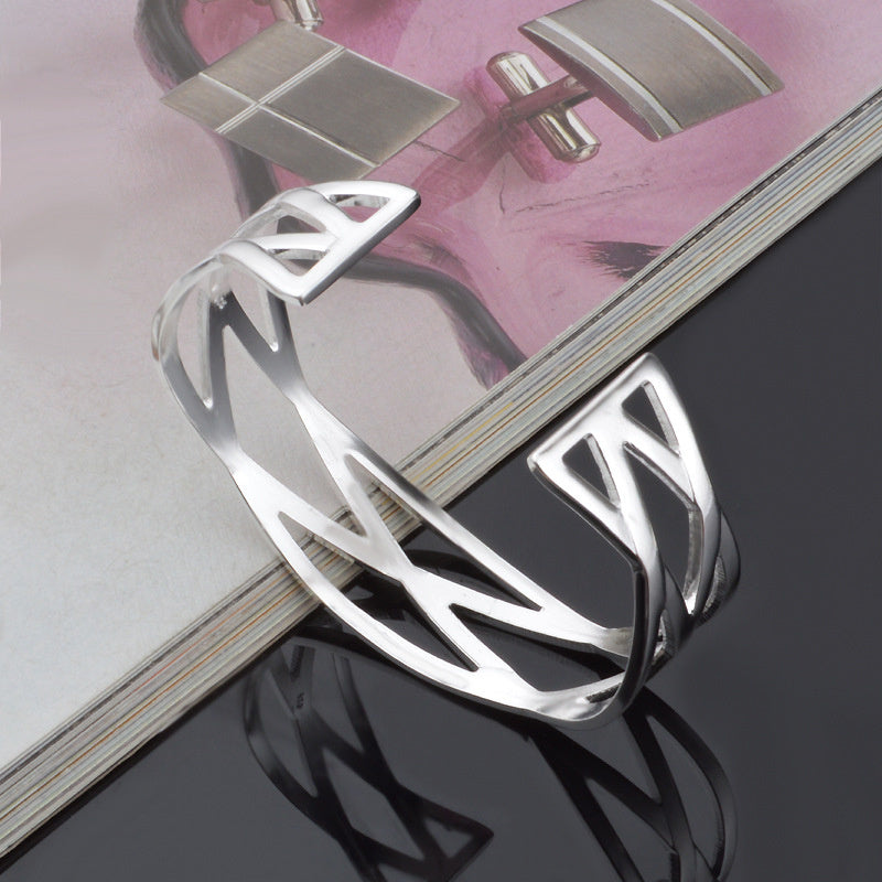 Trend Jewelry Silver Plated Cross Bracelet