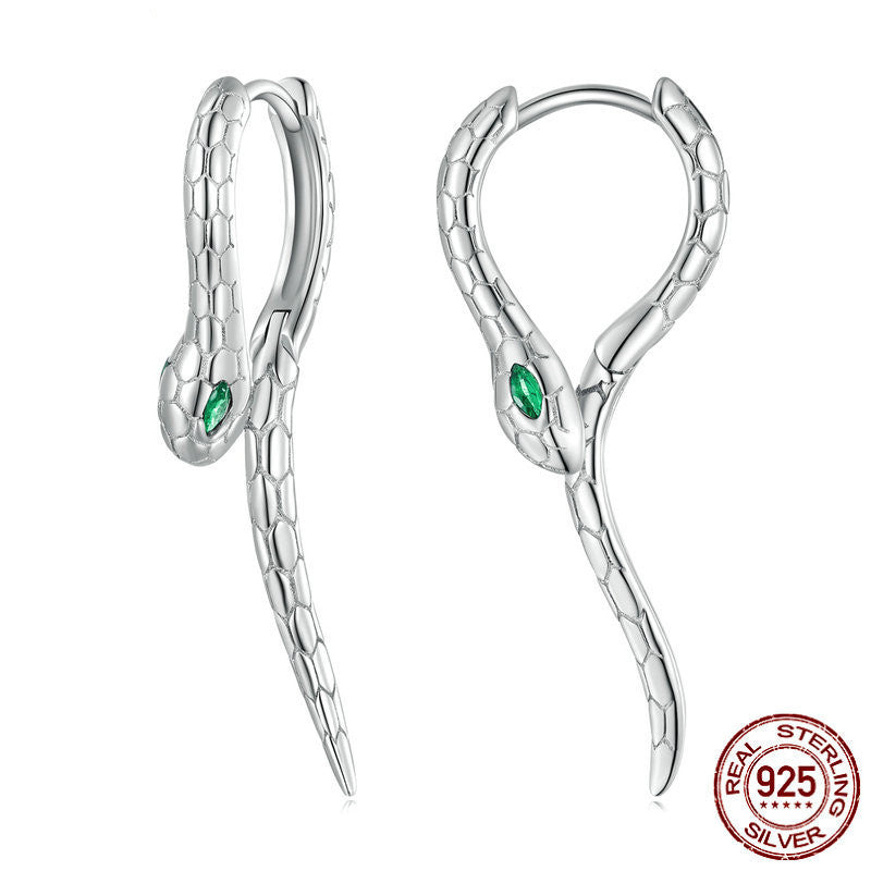 Silver Snake Earrings Mysterious Charm Animals