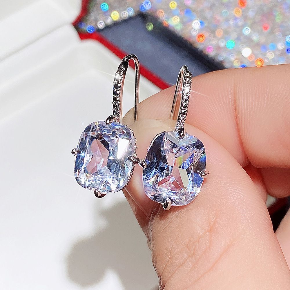 Women's Square Zircon Earrings