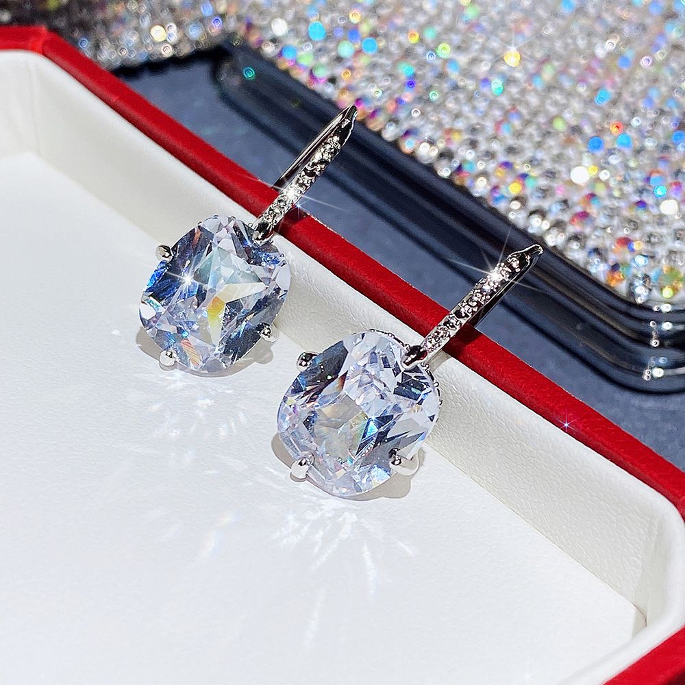 Women's Square Zircon Earrings