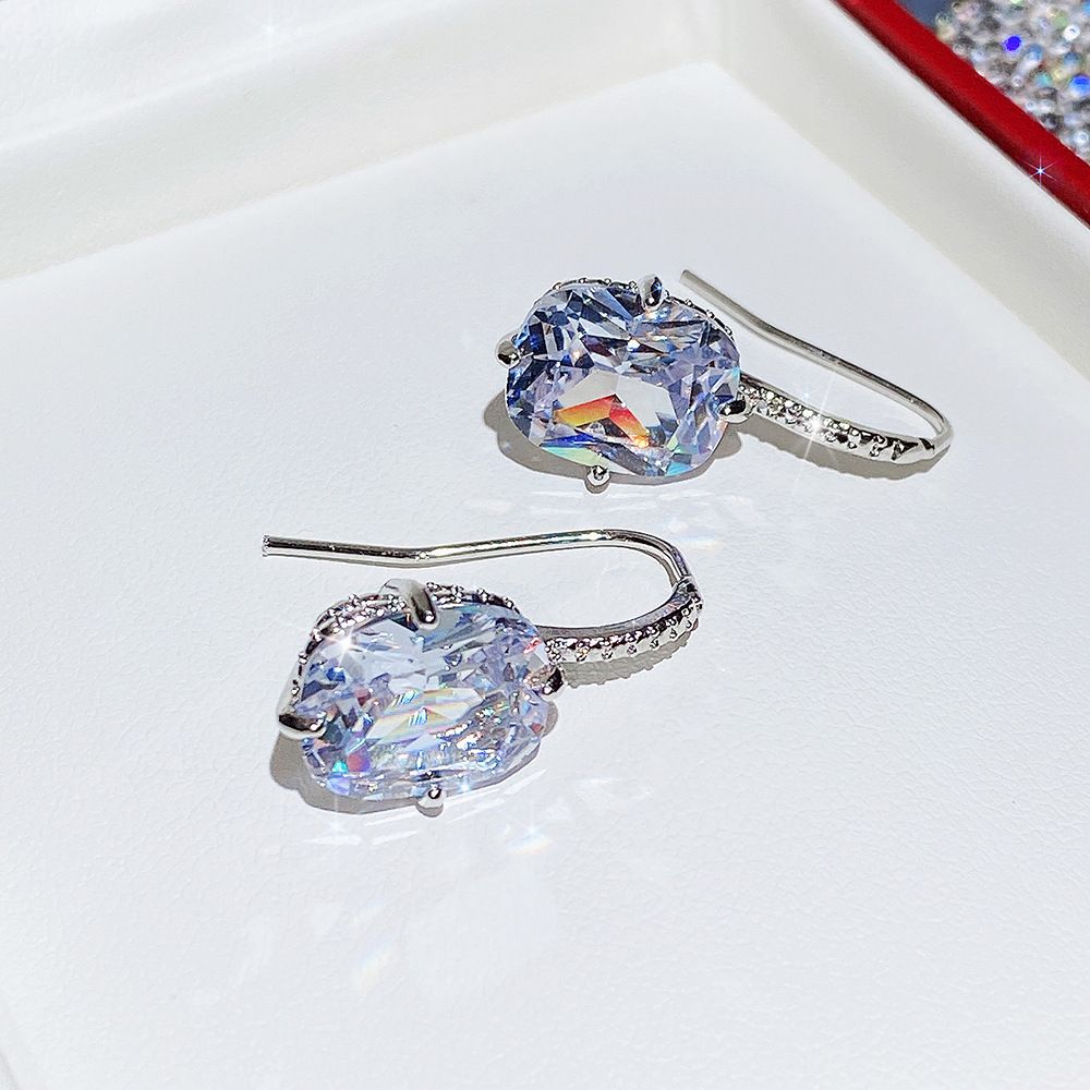 Women's Square Zircon Earrings