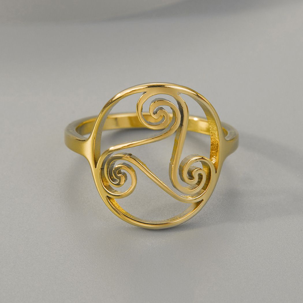 Fashion New Stainless Steel Three-rotor Ring