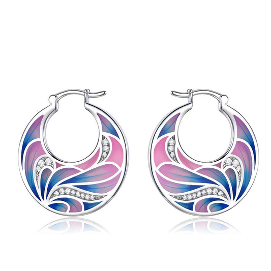 Women's Colorful Bud Drip Earrings With Enamel Glaze