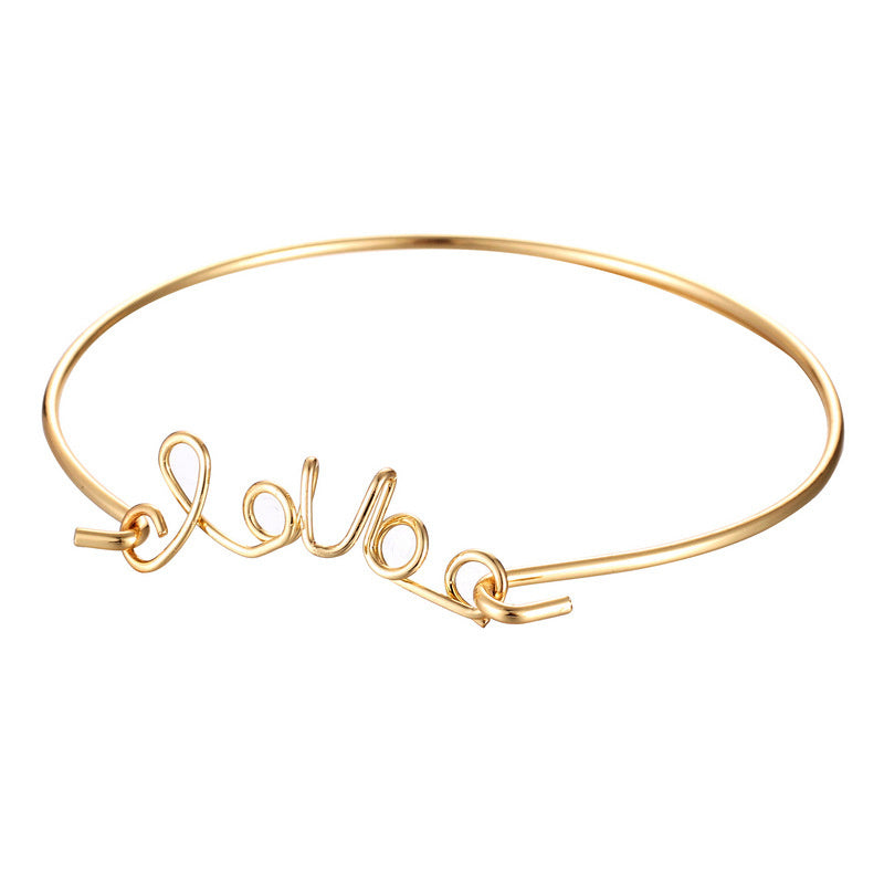 Triangle Knotted LOVE Letter Cactus Bracelet