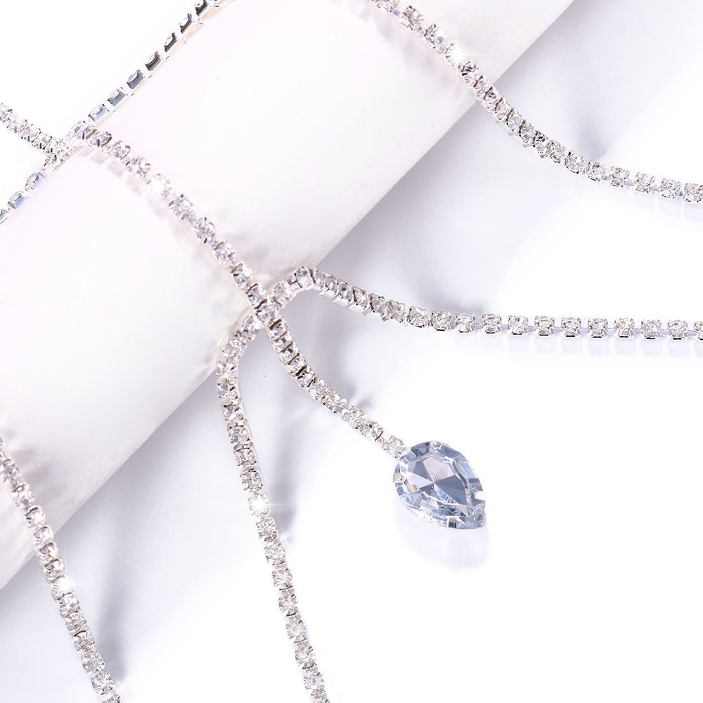 Women's Trendy Multilayer Pendant Leg Chain Rhinestone